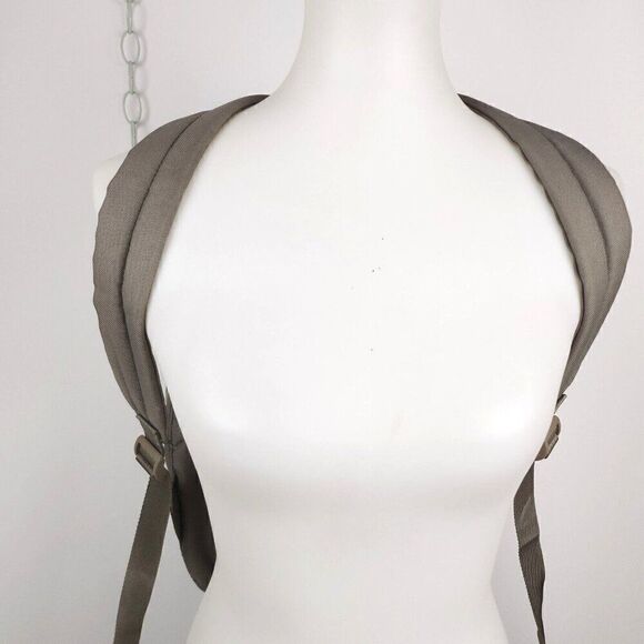 American Eagle Painted Elephant Print Canvas Backpack Gray Pink - Picture 4 of 7